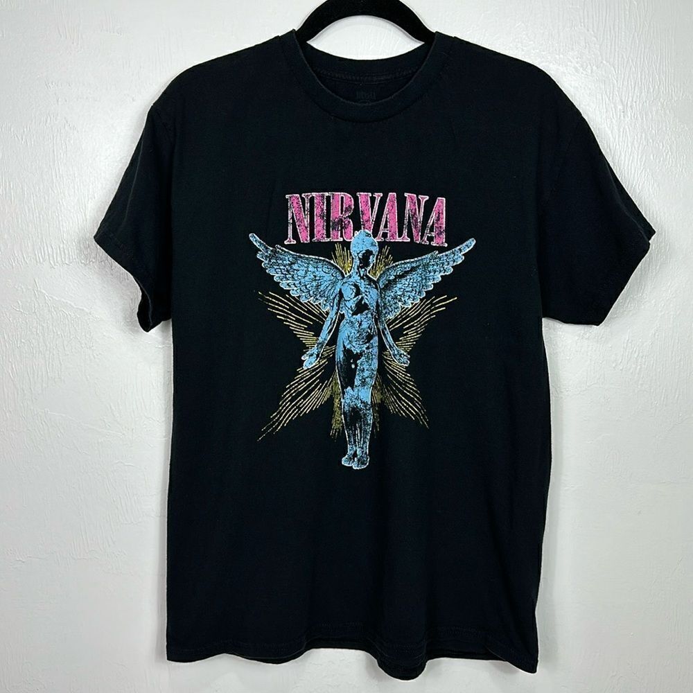 Nirvana In Utero Official Black Short Sleeve Unisex T-shirt Size L